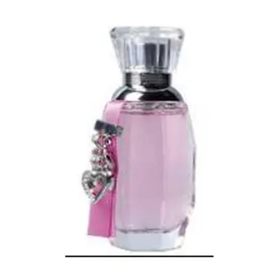 Chai nước hoa thủy tinh hồng kèm charm trái tim – mã NXG0003