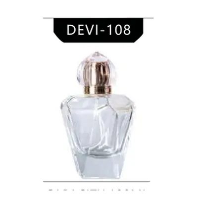 Chai nước hoa thủy tinh cắt cạnh nắp hồng (DEVI-108) – mã NXG0092
