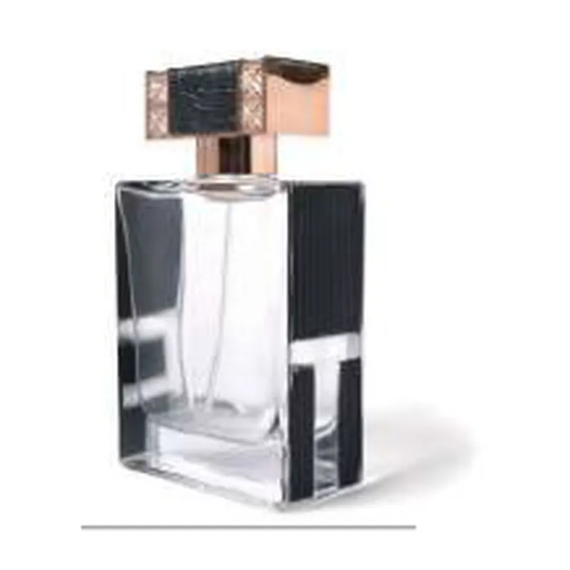 Chai nước hoa thủy tinh vuông viền đen – mã NXG0106
