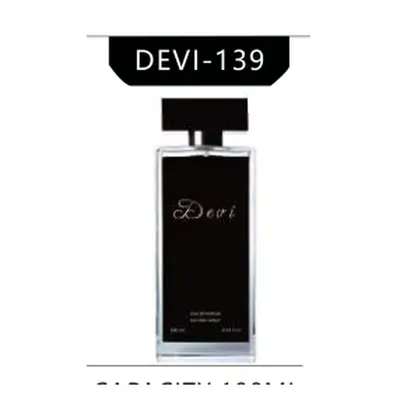 Chai nước hoa thủy tinh đen chữ nhật (DEVI-139) – mã NXG0115