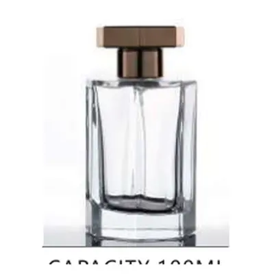 Chai nước hoa thủy tinh trụ vuông nắp nâu 100ml – mã NXG0138