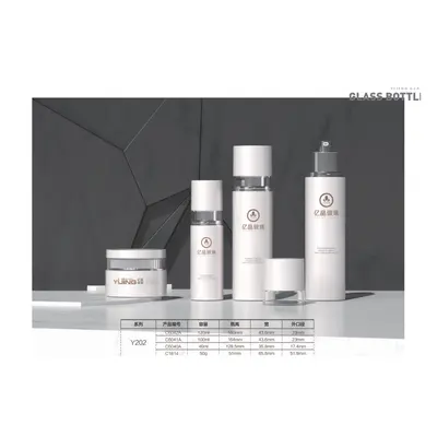 Bộ chai + hũ thủy tinh trắng 40ml / 50g – ảnh 2