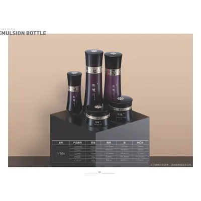 Bộ chai + hũ thủy tinh đen tím nắp pha lê – mã NXG0178