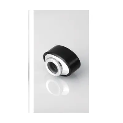 Nắp nước hoa nhựa đen viền trắng – mã NXG0243