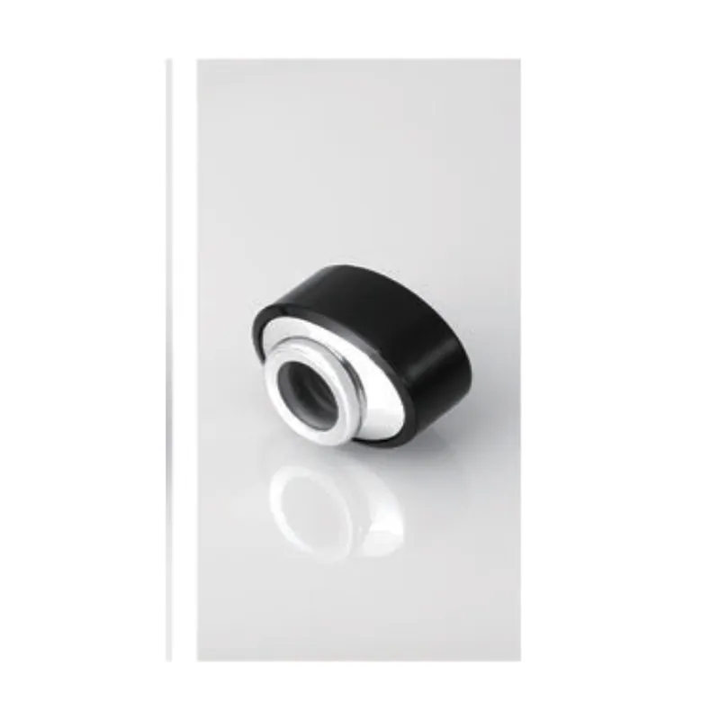 Nắp nước hoa nhựa đen viền trắng – mã NXG0243