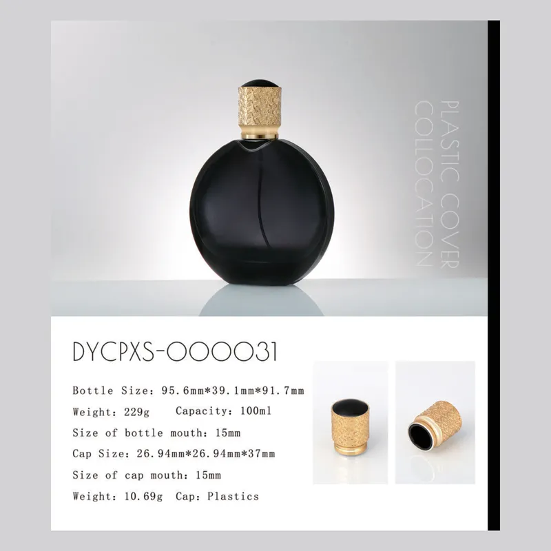 Chai nước hoa thủy tinh đen tròn 100ml (DYCPXS-000031) – mã NXG0249