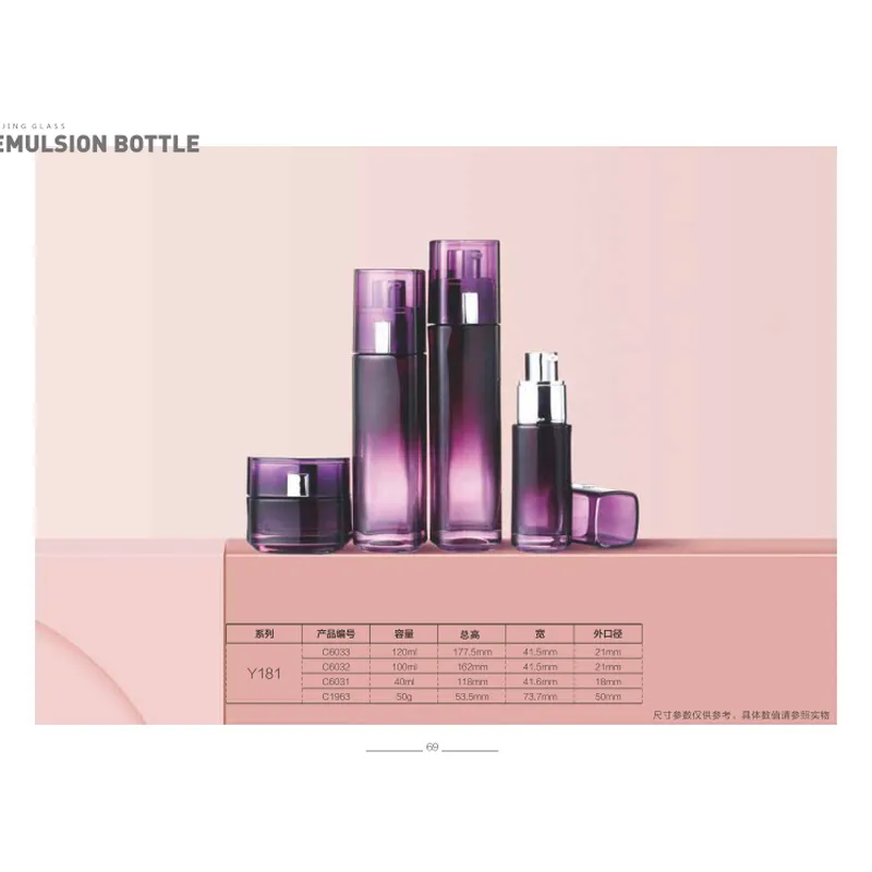 Bộ chai + hũ thủy tinh tím – mã NXG0417