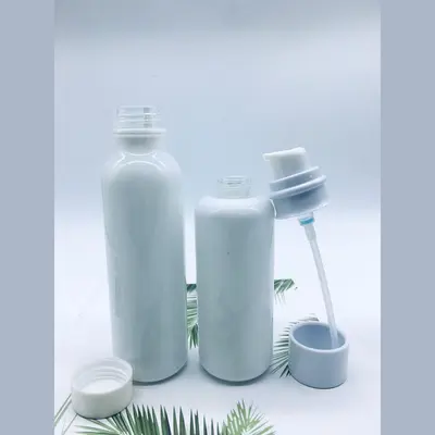 Bộ chai xịt thủy tinh + hũ kem trắng sứ 120ml – ảnh 2