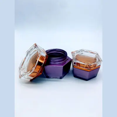 Bộ chai xịt thủy tinh + hũ kem tím vuông 110ml – ảnh 4