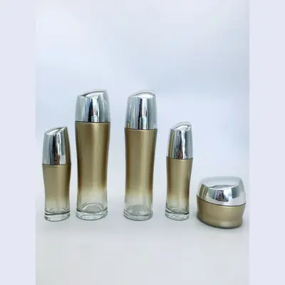 Bộ chai thủy tinh vàng champagne 120/100/40ml – mã NXG0626