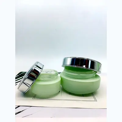 Bộ chai xịt thủy tinh + hũ kem xanh mint nắp bạc 120ml – ảnh 5