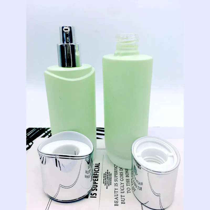 Bộ chai xịt thủy tinh + hũ kem xanh mint nắp bạc 120ml – mã NXG0630