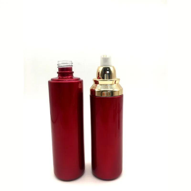 Bộ chai xịt thủy tinh + hũ kem đỏ nắp vàng 120ml – mã NXG0638