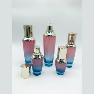 Bộ chai xịt thủy tinh + hũ kem hồng tím chuyển màu 120ml – ảnh 5