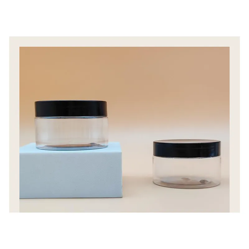 Hũ nhựa trong nắp đen – mã NXH0003