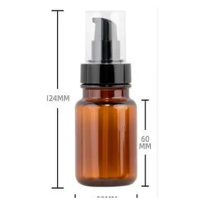 Bộ chai lọ nhựa nâu hổ phách (serum, lotion, hũ kem) – ảnh 2