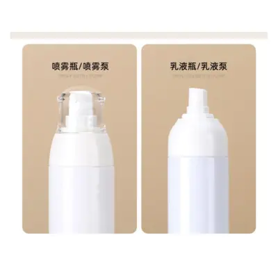 Bộ chai lotion và hũ kem nhựa trắng – ảnh 2