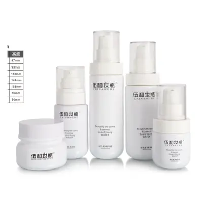 Bộ chai + hũ acrylic trắng sữa – mã NXH0033