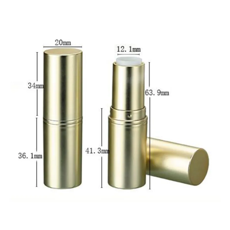 Vỏ son thỏi tròn vàng champagne 3.5g – mã NXM0045