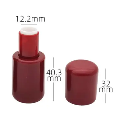 Vỏ son thỏi tròn đỏ rượu bo đầu – mã NXM0074