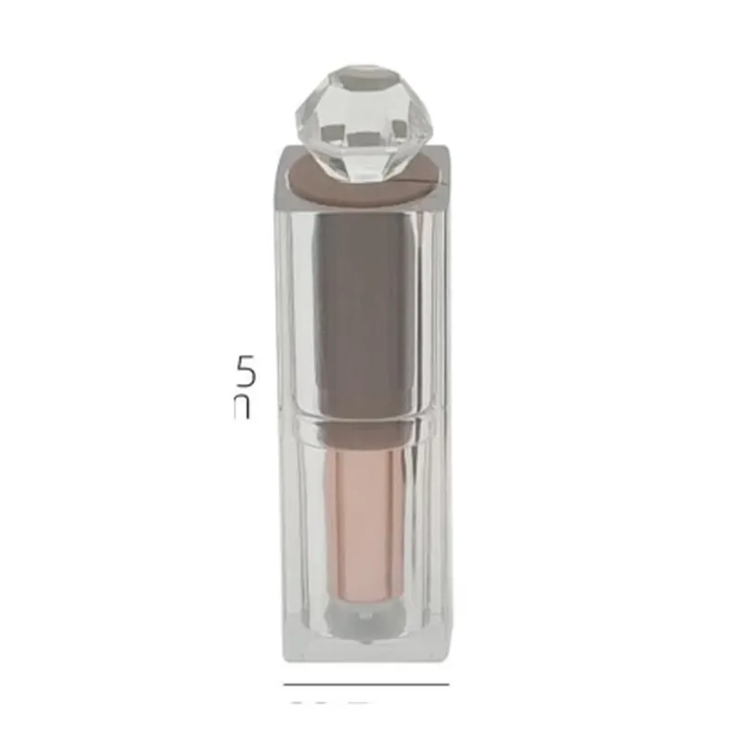 Vỏ son thỏi nâu nắp vuông trong kim cương – mã NXM0103