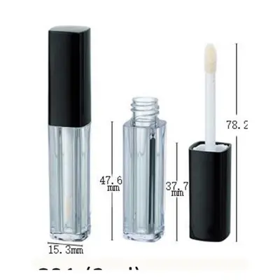 Vỏ son bóng lục giác nắp vuông đen – mã NXM0151