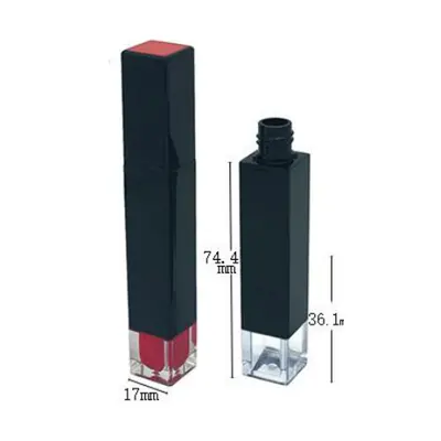 Vỏ son bóng vuông đen đế đỏ 6ml / 2ml – mã NXM0154