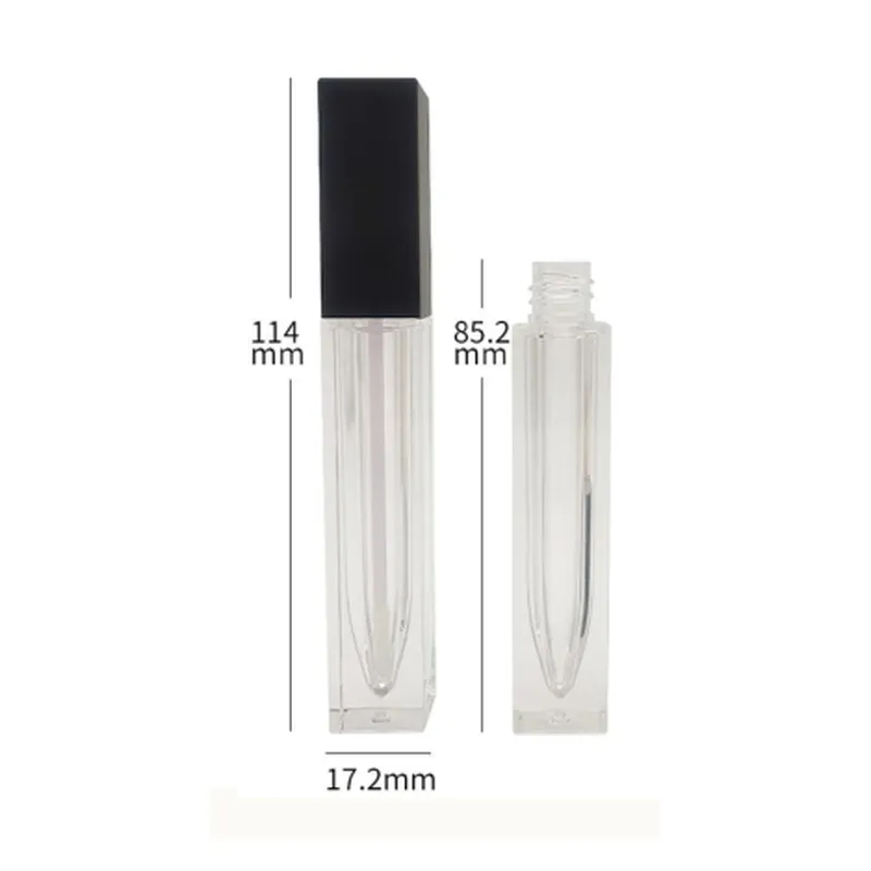Vỏ son bóng vuông trong nắp đen 6ml / 1.7ml – mã NXM0157