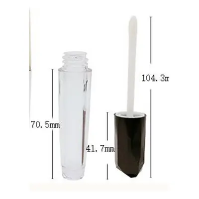 Vỏ son bóng tròn trong nắp đen 5ml – mã NXM0159