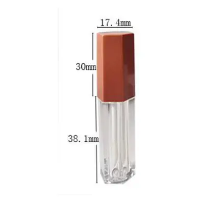 Vỏ son bóng vuông nắp lục giác vàng hồng – mã NXM0192