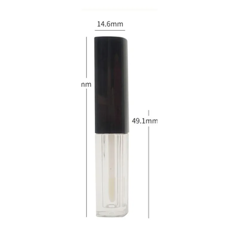 Vỏ son bóng nắp đen 3ml / 1.2ml / 1ml – mã NXM0203