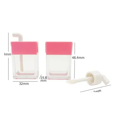Vỏ son bóng vuông nắp hồng 10ml – mã NXM0222
