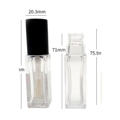 Vỏ son bóng vuông nắp đen 5ml – mã NXM0232