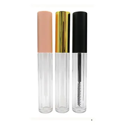 Vỏ son bóng / mascara tròn 5ml (nắp hồng, vàng, đen) – ảnh 2