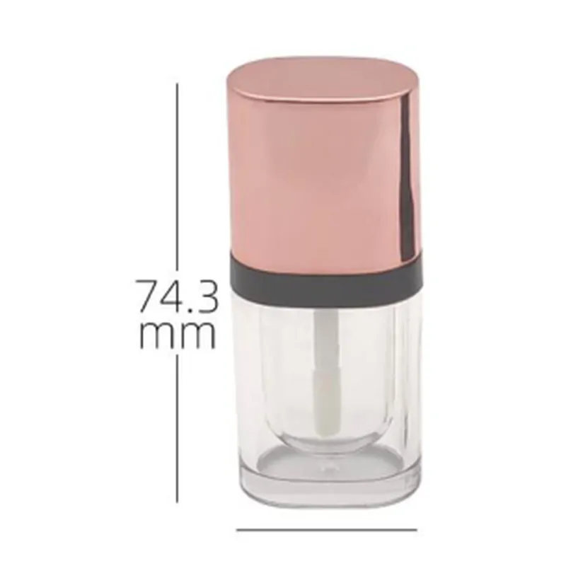 Vỏ son bóng nắp vàng hồng vuông bo 3ml – mã NXM0274