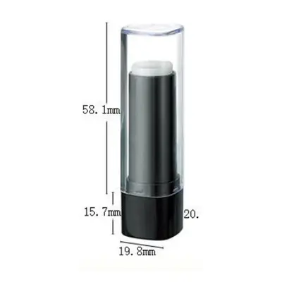 Vỏ son dưỡng đen đế vuông nắp trong 4g – mã NXM0393