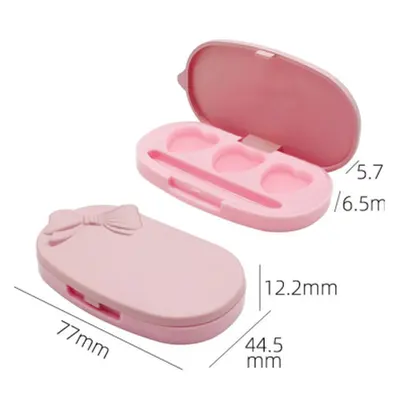 Hộp phấn oval hồng 3 ô – ảnh 2