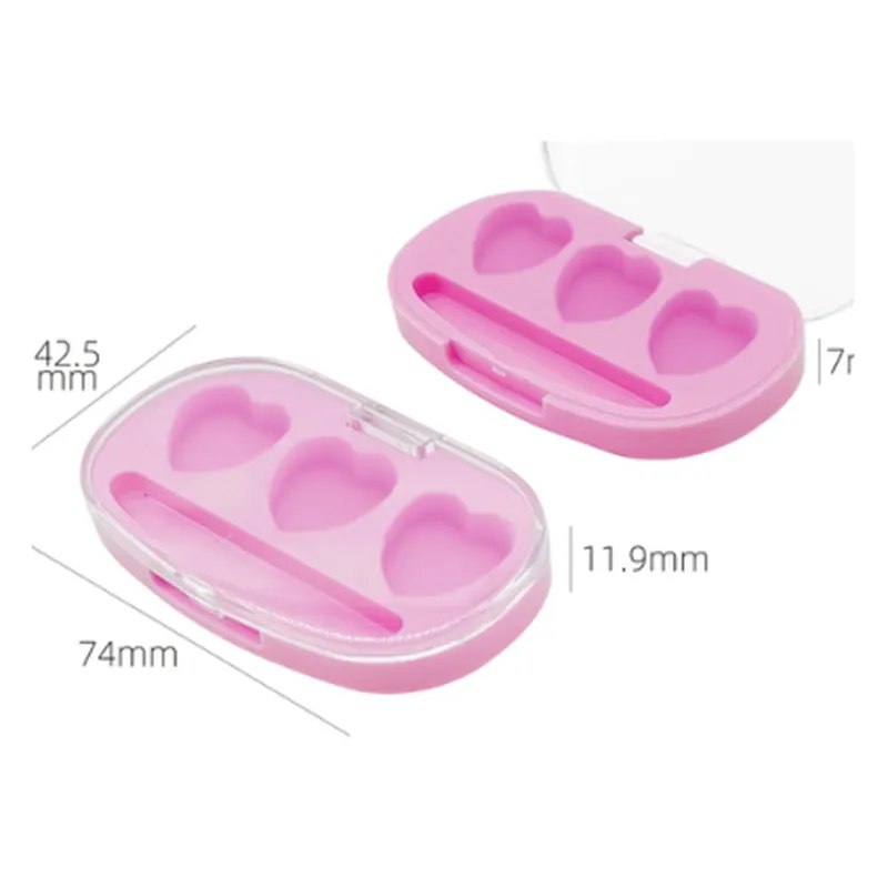 Hộp phấn oval 4 ô trái tim – mã NXM0478