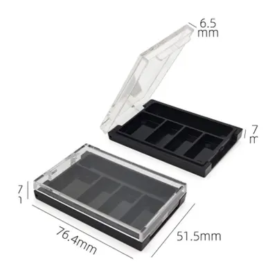 Hộp phấn nhiều ô đen nắp trong 76mm – mã NXM0483