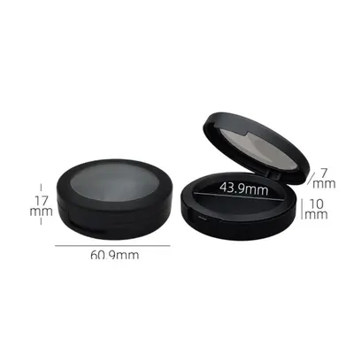 Hộp phấn tròn đen nắp kính 60.9mm – mã NXM0484