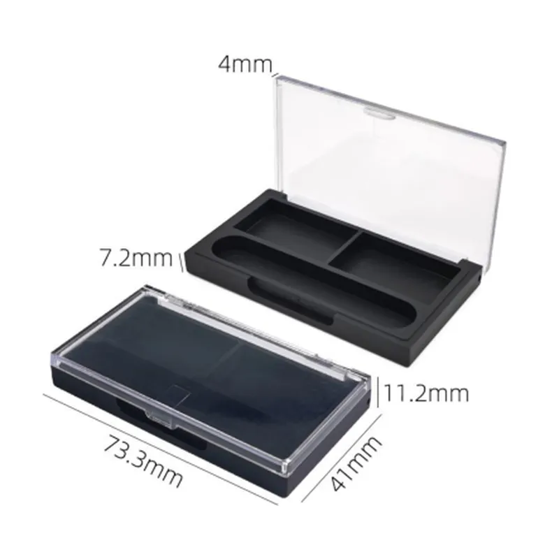 Hộp phấn chữ nhật 2 ô nắp trong – mã NXM0485