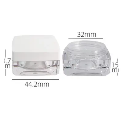 Hũ nhựa vuông nắp đen 44mm – ảnh 2