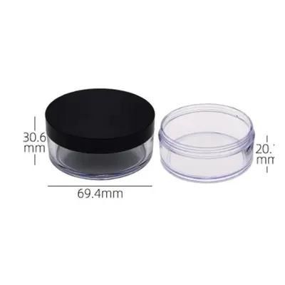 Hũ phấn phủ nắp đen có lưới 69mm – mã NXM0492
