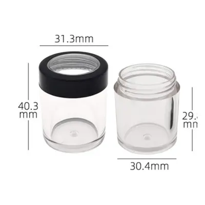 Hũ phấn phủ trụ cao nắp đen 30mm – ảnh 2