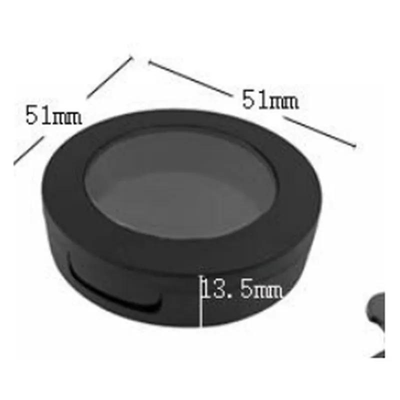 Hộp phấn tròn đen nắp kính 51mm – mã NXM0503
