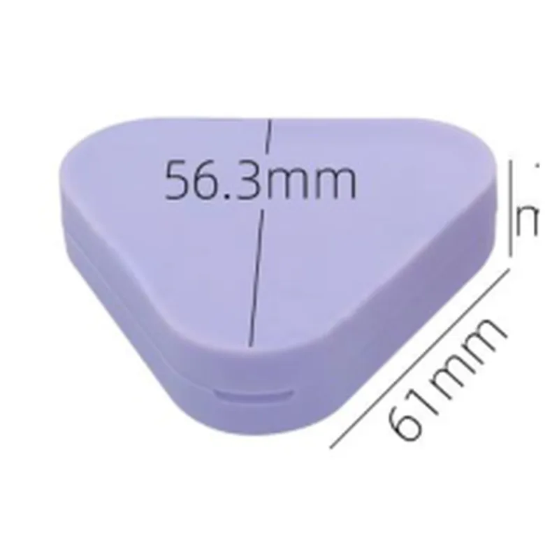 Hộp phấn tam giác tím 3 ô có gương – mã NXM0518