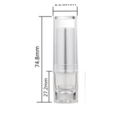 Vỏ son thỏi trong suốt ống bạc – mã NXM0630