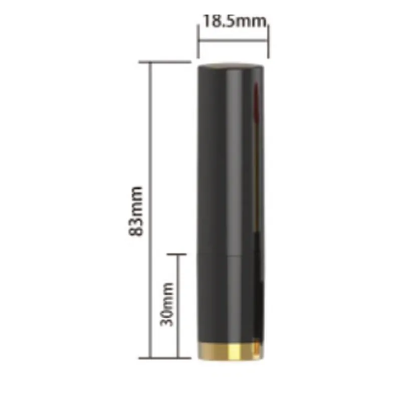 Vỏ son thỏi tròn đen mảnh 18.5mm – mã NXM0660