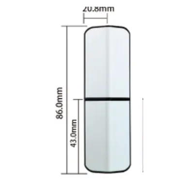 Vỏ son thỏi trắng viền đen 86mm – mã NXM0673