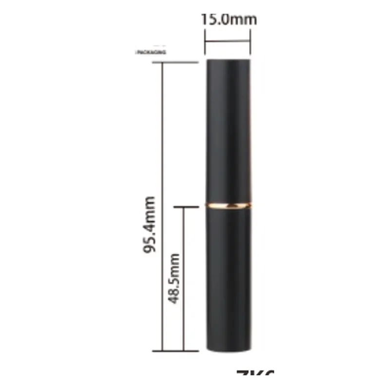 Vỏ son thỏi mảnh đen viền vàng 95mm – mã NXM0687